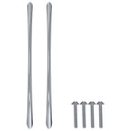 vidaXL Griff 2 pcs Silber 107 x 3,6 x 23 mm Edelstahl