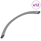vidaXL Griff 12 pcs Silber 107 x 3,6 x 23 mm Edelstahl