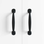 vidaXL Möbelgriff 2 pcs Schwarz 130 x 19,4 x 22,3 mm Aluminium