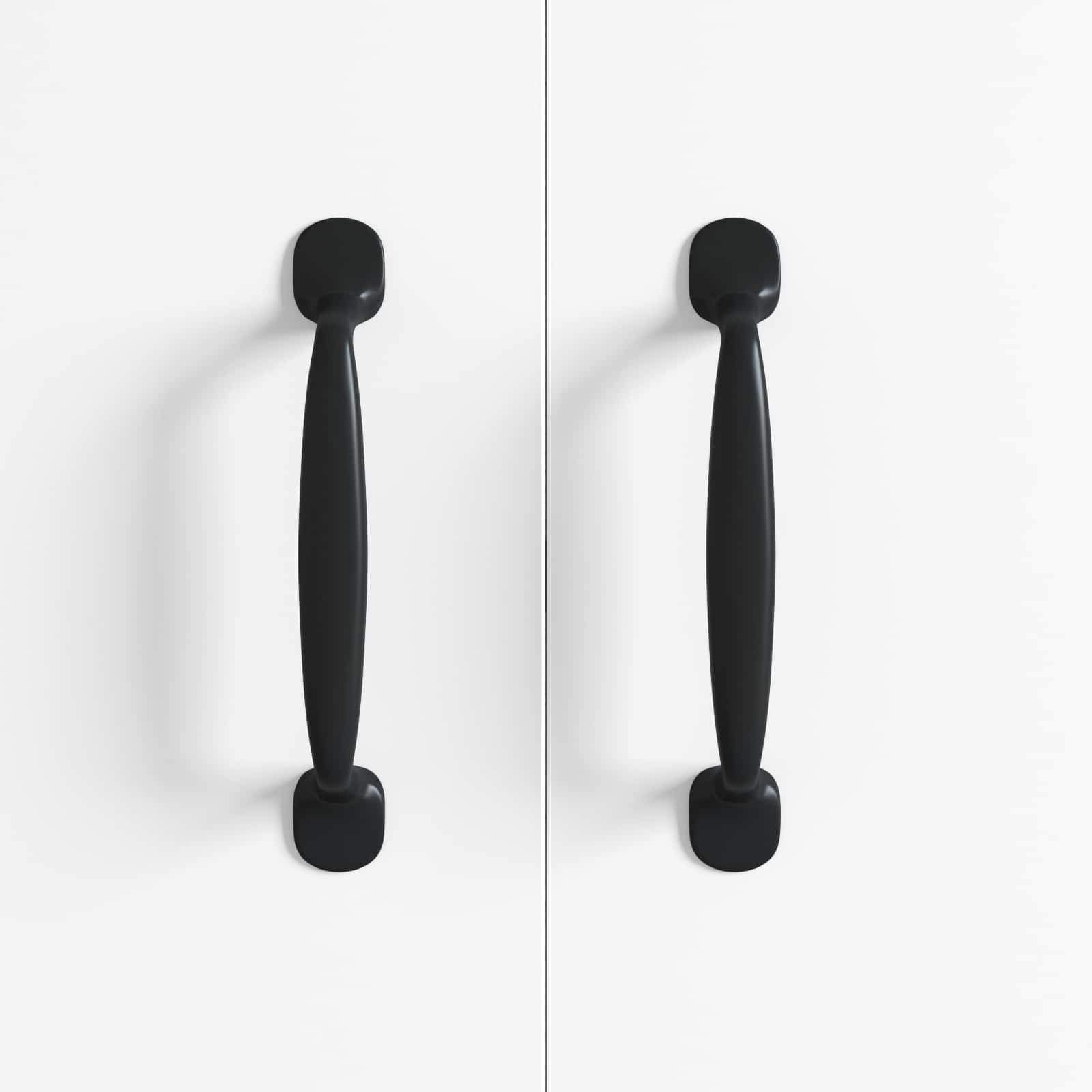 vidaXL Möbelgriff 2 pcs Schwarz 130 x 19,4 x 22,3 mm Aluminium