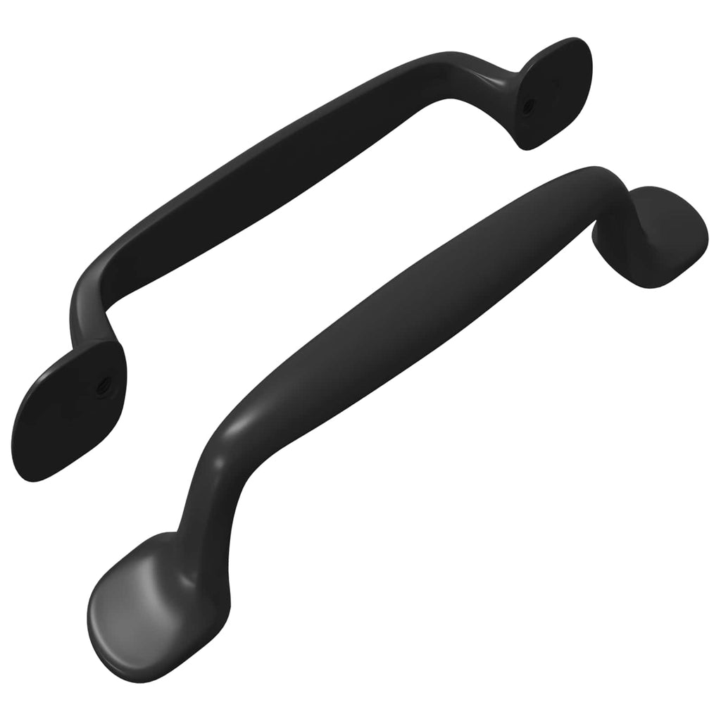 vidaXL Möbelgriff 2 pcs Schwarz 130 x 19,4 x 22,3 mm Aluminium
