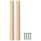 vidaXL Gerader Griff 2 pcs Natürliche Holzfarbe 130 x 25 x 30 mm