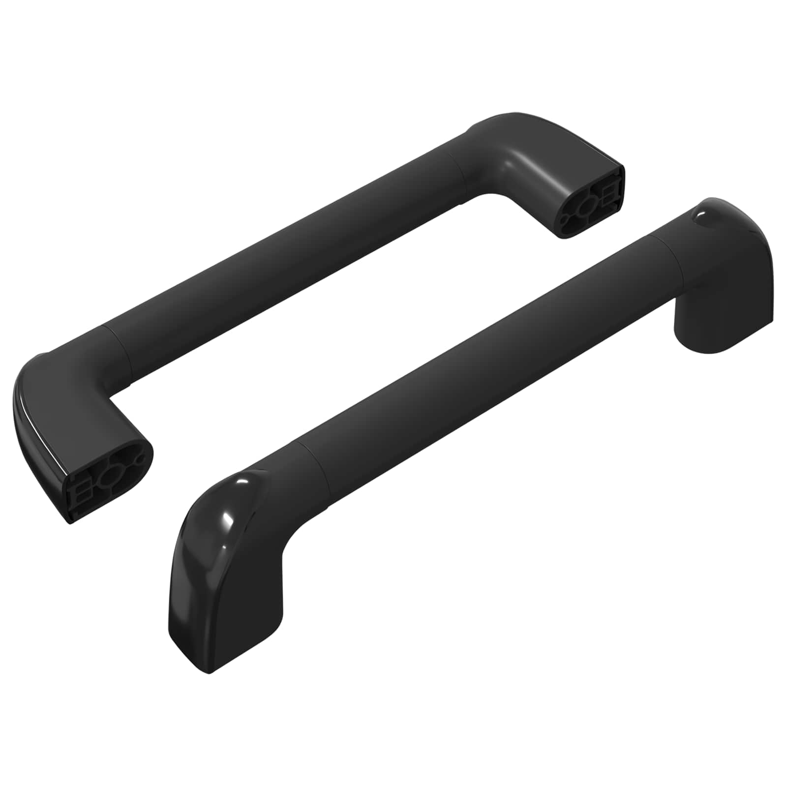 vidaXL Griff Uni 2 pcs Schwarz 380 x 34 x 85 mm Aluminium und PP