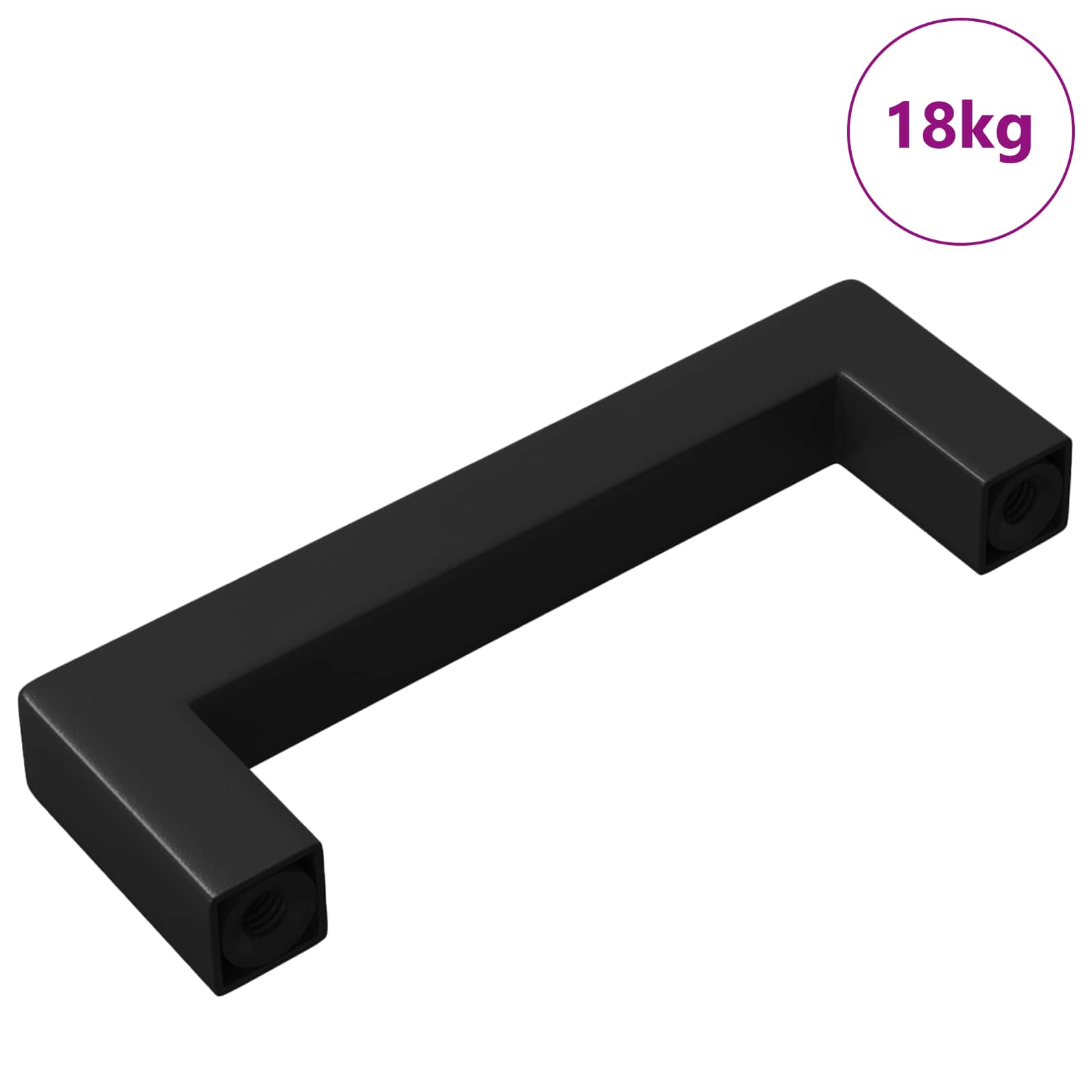 vidaXL Möbelgriff 530 pcs Schwarz 105 x 12 x 36 mm Eisen