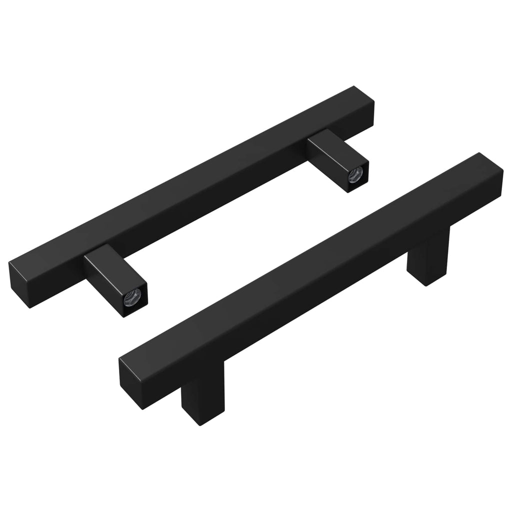 vidaXL Schrankgriff 2 pcs Schwarz 150 x 12,3 x 35,2 mm Edelstahl