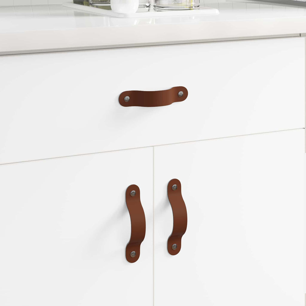vidaXL Schrankgriffe 2 pcs Braun 140 x 25 x 2,3 mm PU