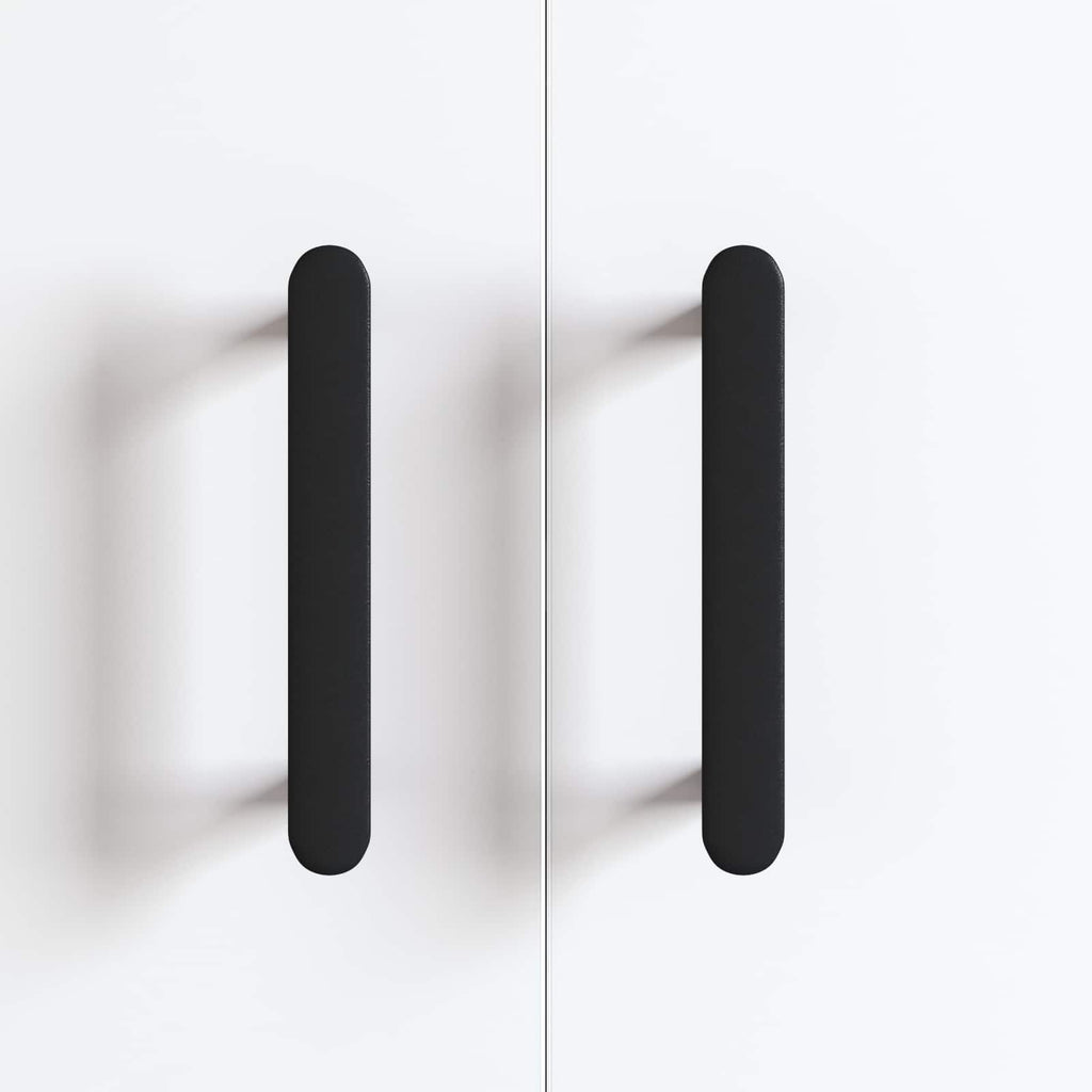vidaXL Schrankgriff 2 pcs Schwarz 121 x 16.6 x 28.3 mm Eisen