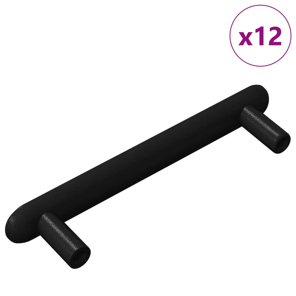 vidaXL Schrankgriff 12 pcs Schwarz 121 x 16.6 x 28.3 mm Eisen