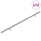 vidaXL Griff 12 pcs Silber 500 mm Stahl