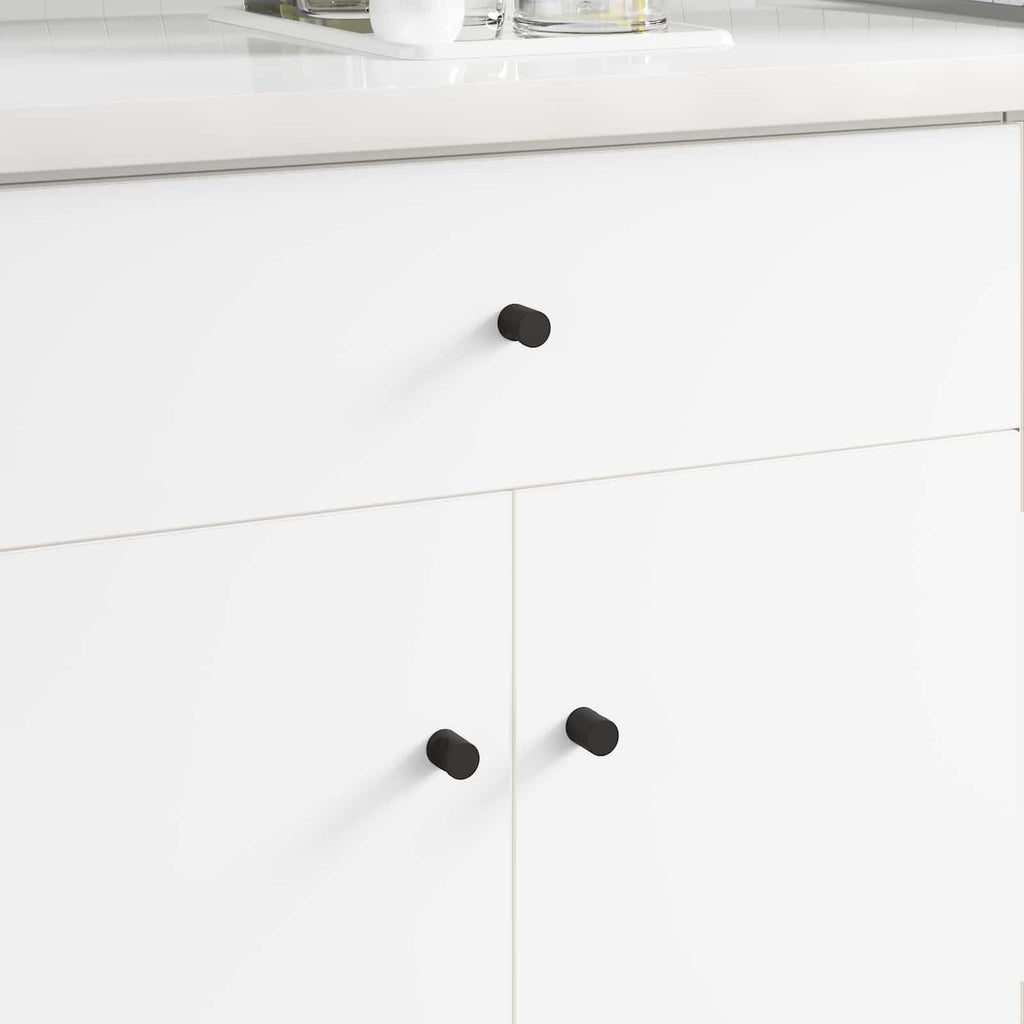 vidaXL Schrankknöpfe 2 pcs Schwarz M4 x 12 mm Eisen