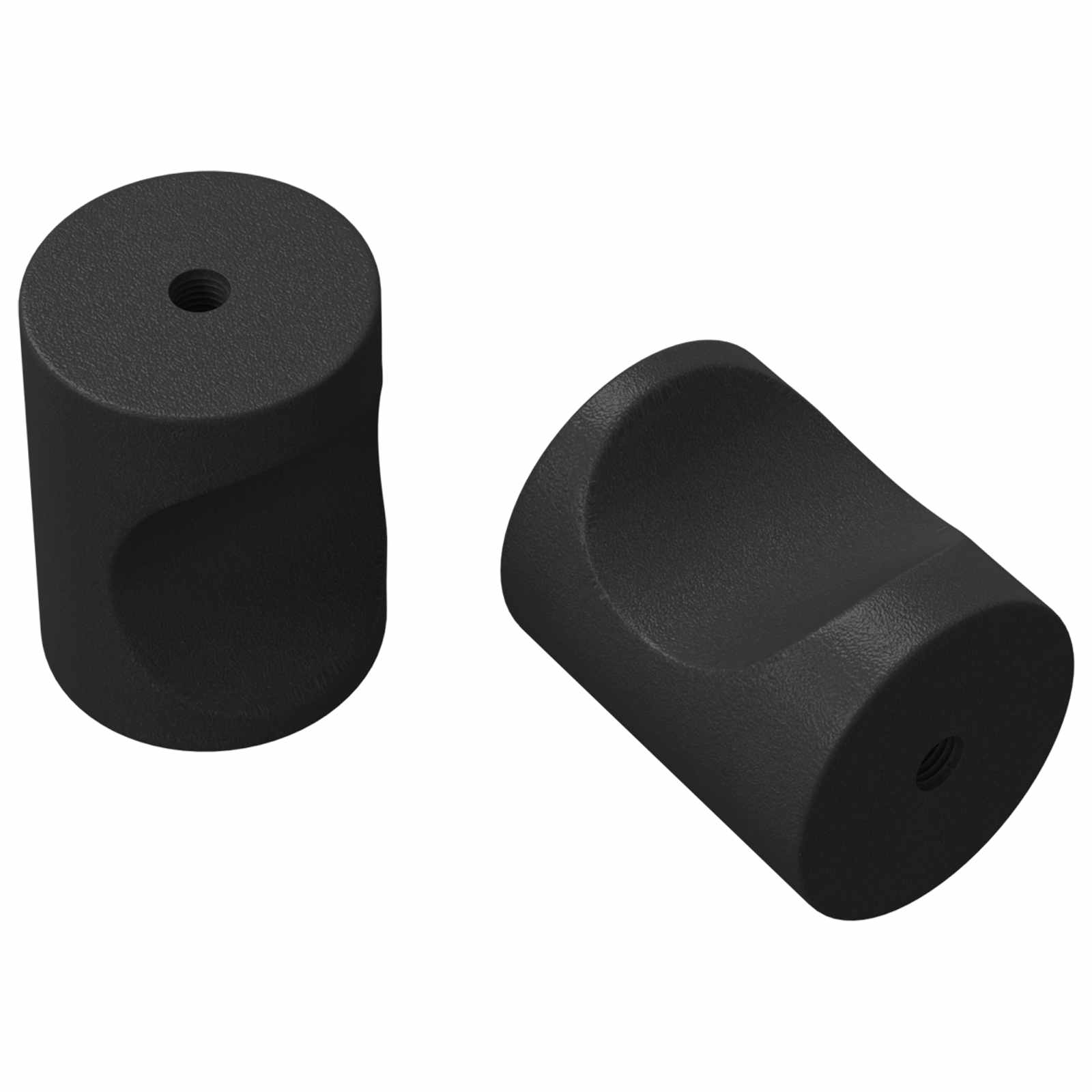 vidaXL Schrankknöpfe 2 pcs Schwarz M4 x 12 mm Eisen