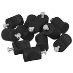 vidaXL Schrankknopf 12 pcs Schwarz 18 x 23 mm Eisen