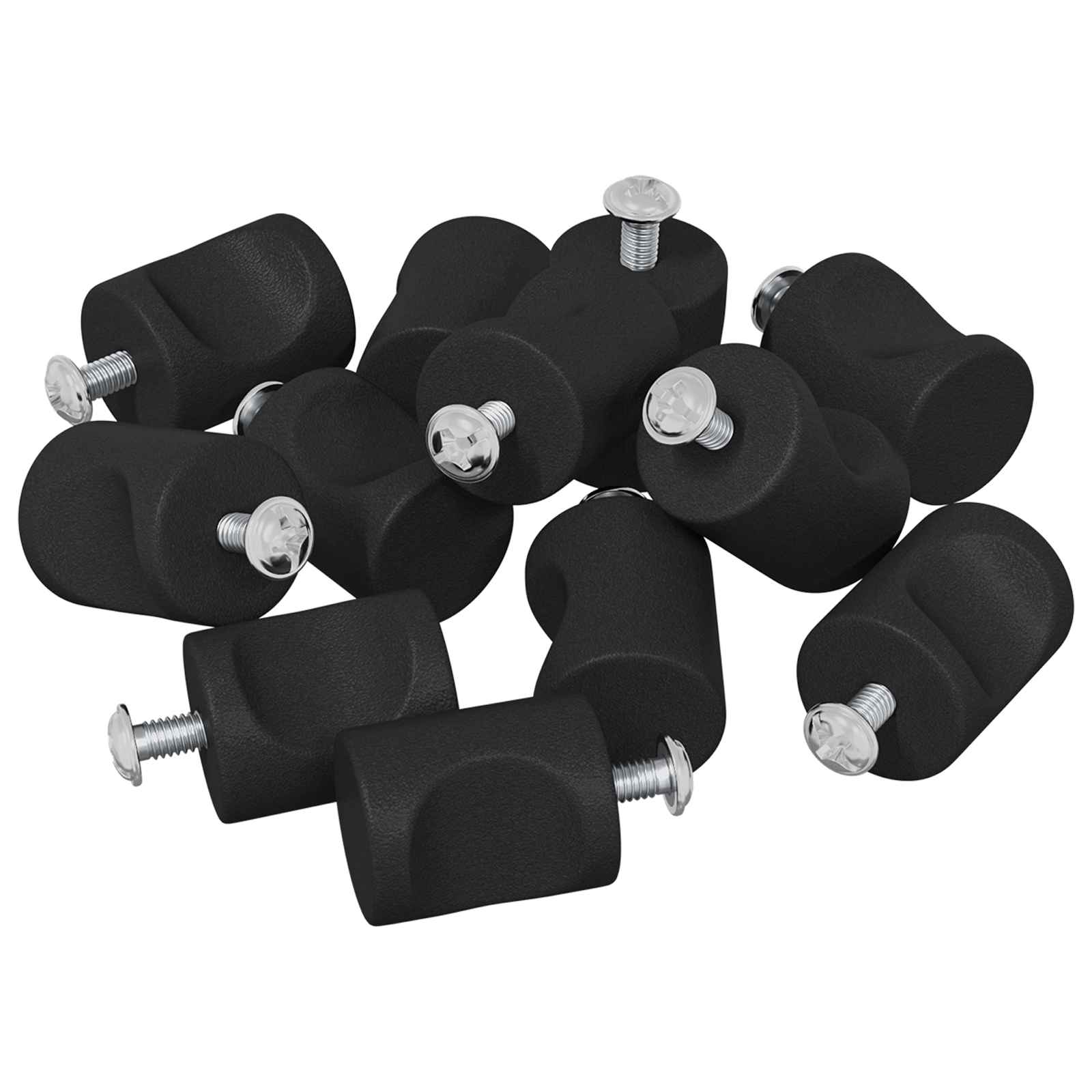 vidaXL Schrankknopf 12 pcs Schwarz 18 x 23 mm Eisen