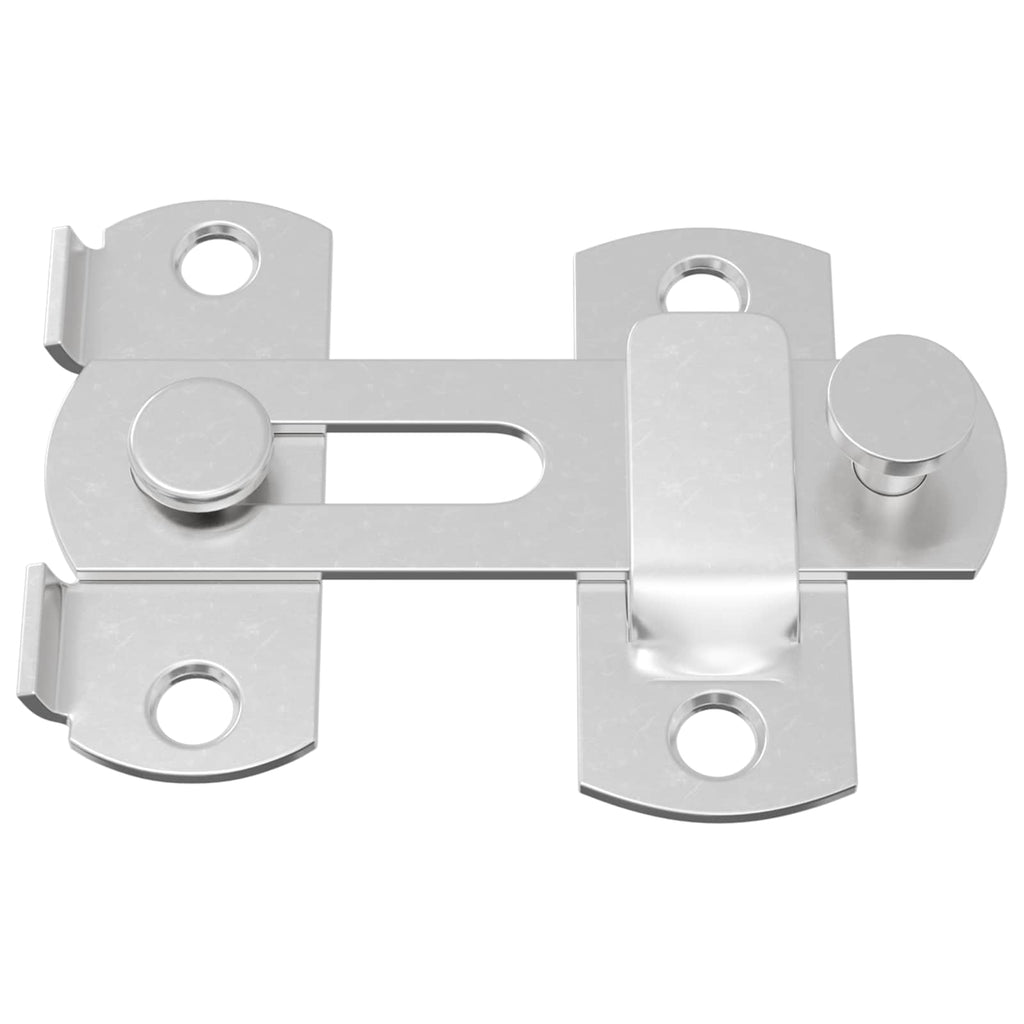 vidaXL Türverschluss 2 pcs Silber 70 x 8 mm Stahl