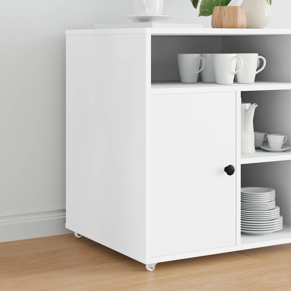 vidaXL Bockrolle 2 pcs Weiß 42 x 11,5 x 29 mm Eisen