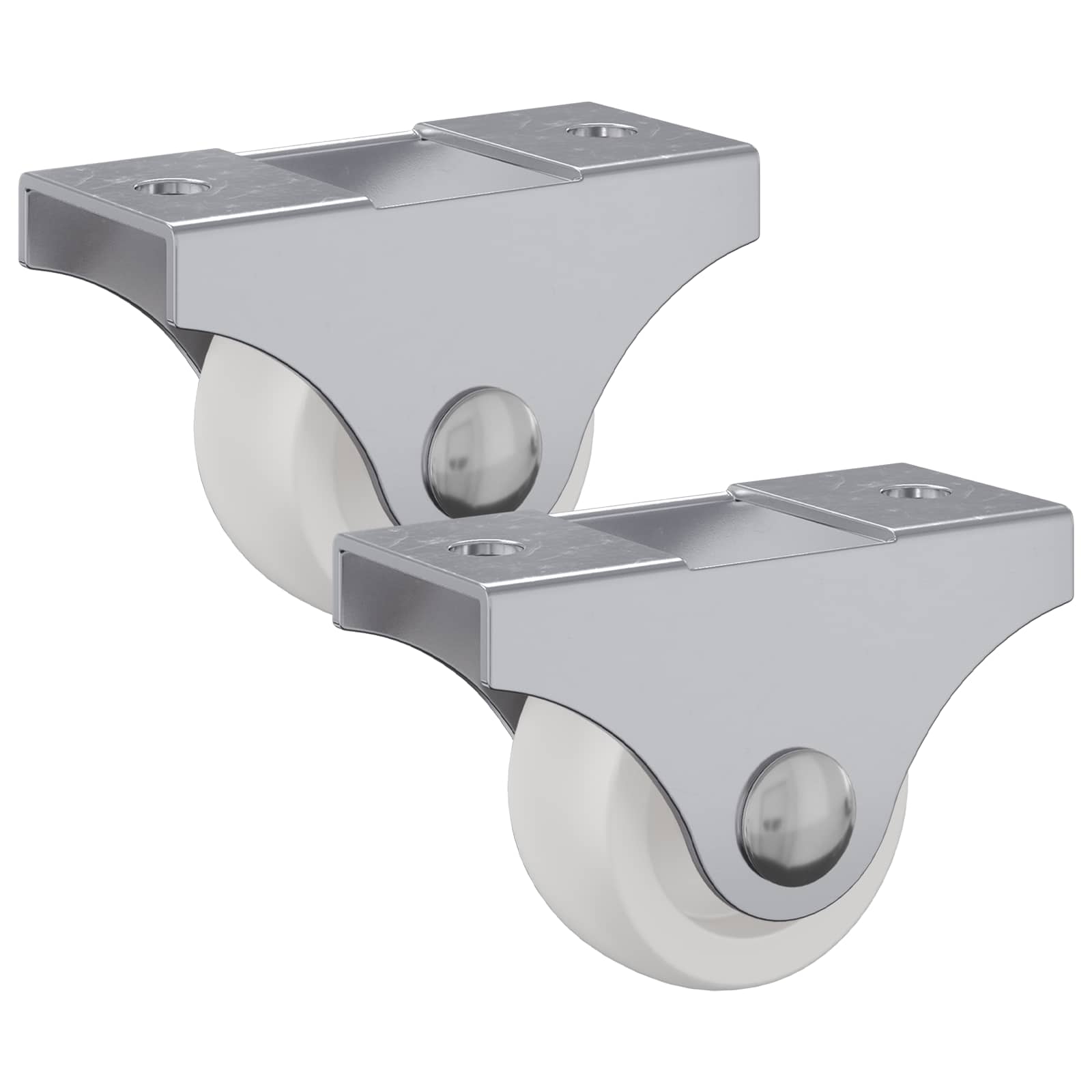 vidaXL Bockrolle 2 pcs Weiß 42 x 11,5 x 29 mm Eisen