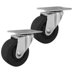 vidaXL Drehrolle 2 pcs Silber 60 x 60 x 50 mm Eisen und Nylon