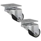 vidaXL Bockrolle 2 pcs Silber 44,1 x 44,1 x 1,95 mm Nylon