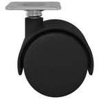 vidaXL Drehrolle 2 pcs Schwarz 39,5 x 39,5 x 37,8 mm Eisen und PP