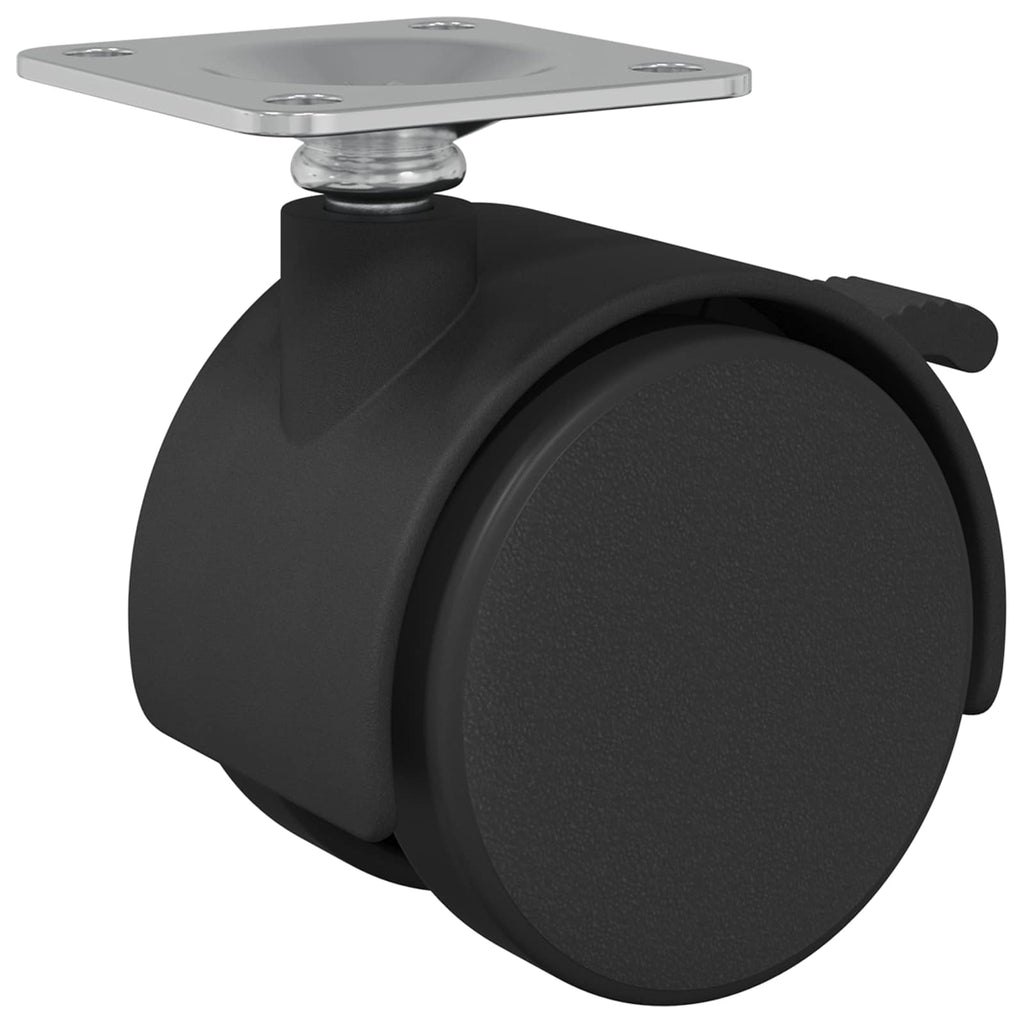 vidaXL Rolle 2 pcs Schwarz 39,5 x 39,5 x 37,8 mm