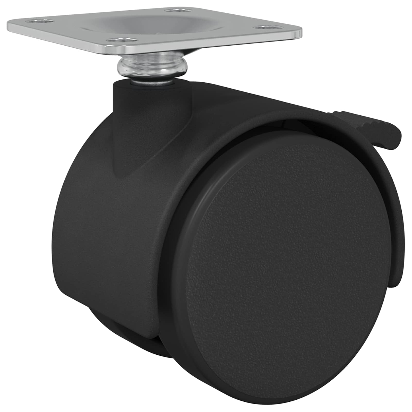 vidaXL Rolle 2 pcs Schwarz 39,5 x 39,5 x 37,8 mm