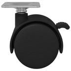 vidaXL Rolle 2 pcs Schwarz 39,5 x 39,5 x 37,8 mm