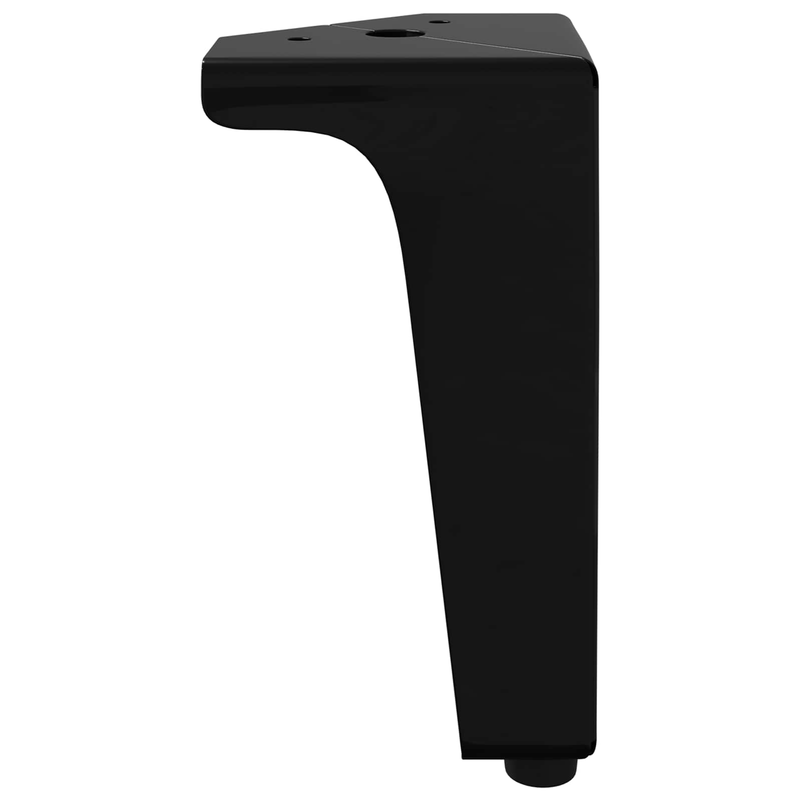 vidaXL Möbelbeine 2 pcs Schwarz 54,1 x 54,1 x 100 mm Eisen