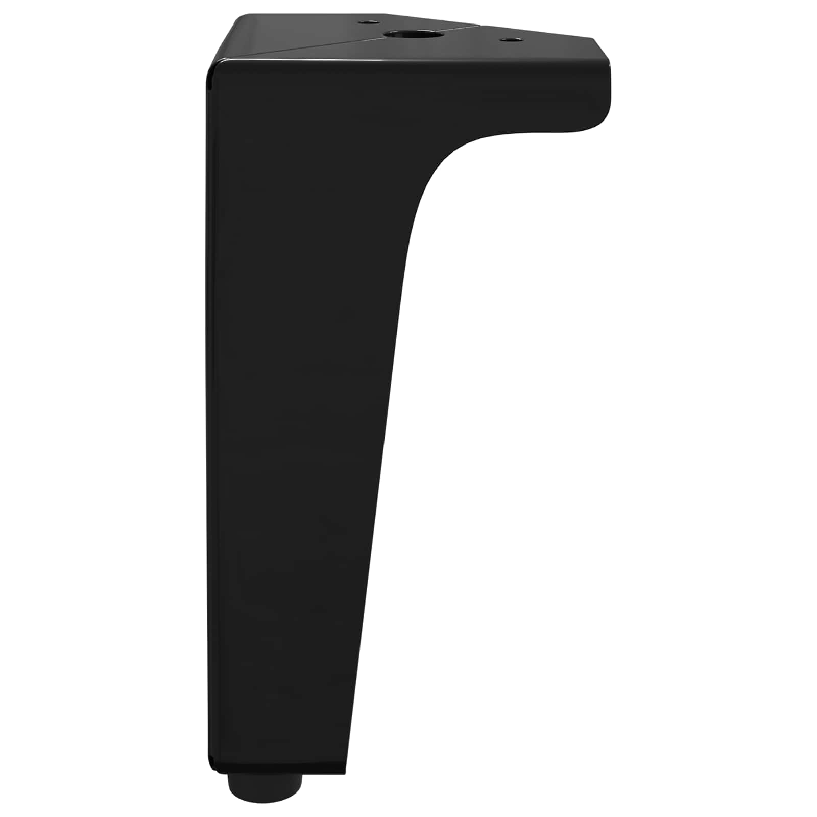 vidaXL Möbelbeine 12 pcs Schwarz 54,1 x 54,1 x 100 mm Eisen