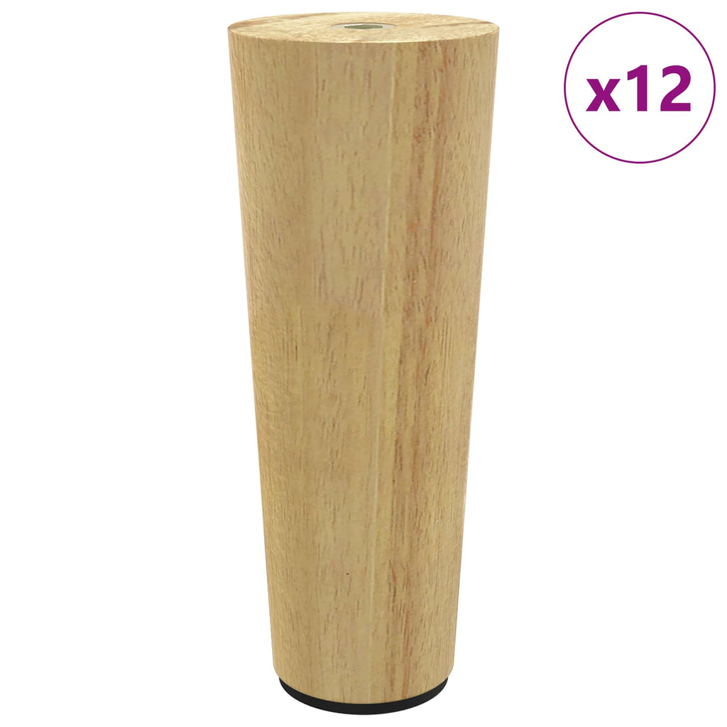 vidaXL Möbelbeine 12 pcs Braun Ø 44 x 100 mm Massives Eukalyptus Holz