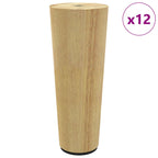 vidaXL Möbelbeine 12 pcs Braun Ø 44 x 100 mm Massives Eukalyptus Holz