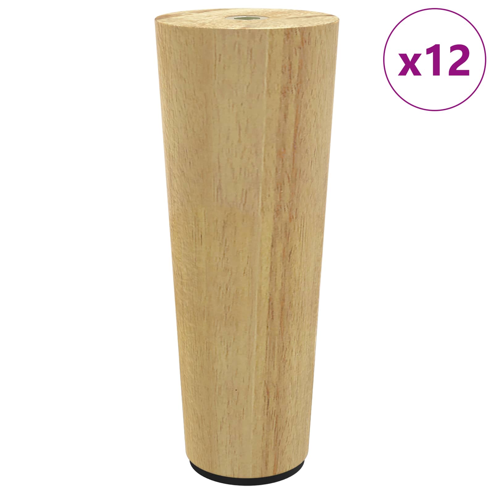 vidaXL Möbelbeine 12 pcs Braun Ø 44 x 100 mm Massives Eukalyptus Holz