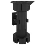 vidaXL Möbelbeine Verstellbar 12 pcs Schwarz 46 x 46 x 128 mm PP