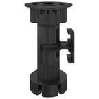 vidaXL Möbelbeine Verstellbar 12 pcs Schwarz 46 x 46 x 128 mm PP