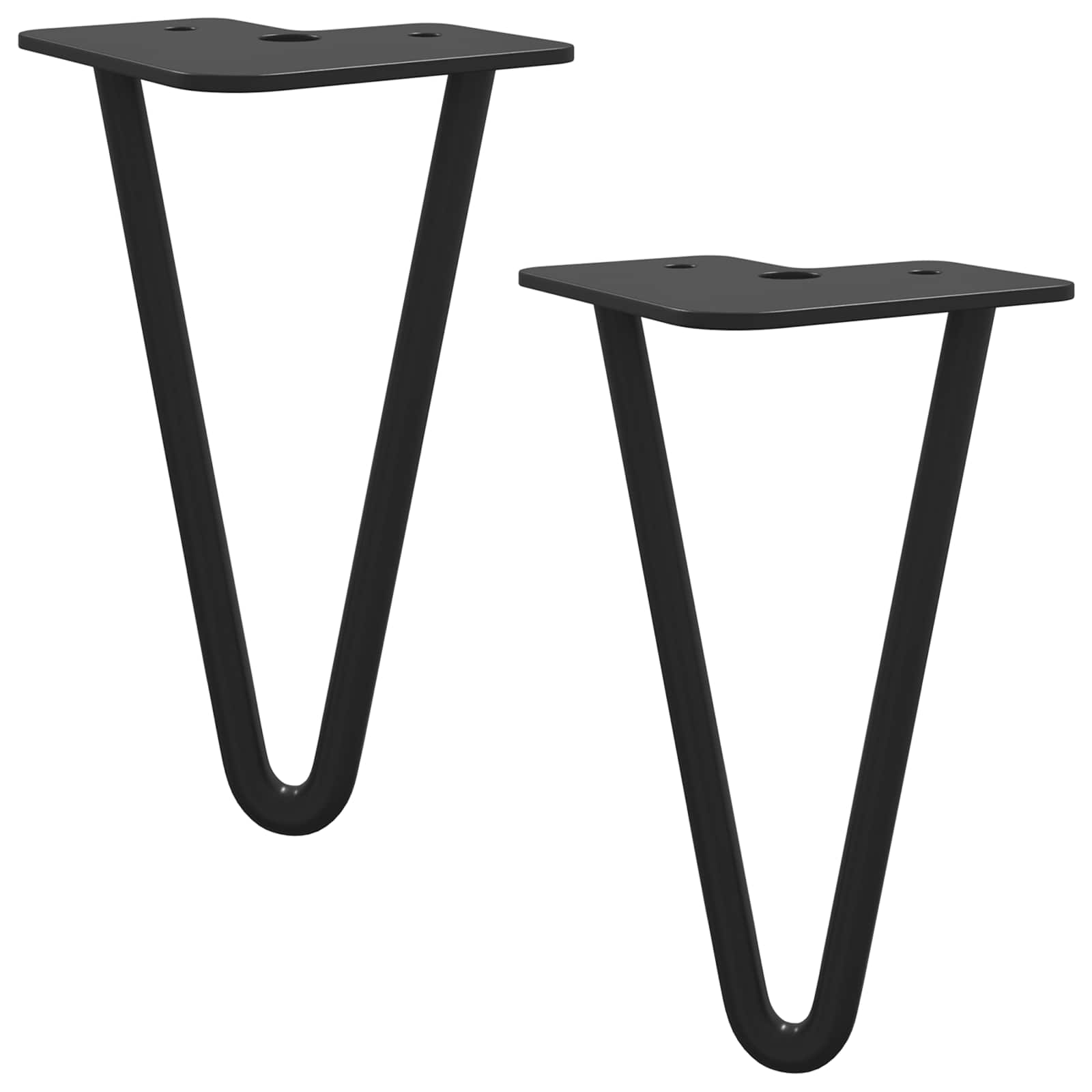 vidaXL Möbelbein 2 pcs Schwarz 54,1 x 54,1 x 100 mm Eisen