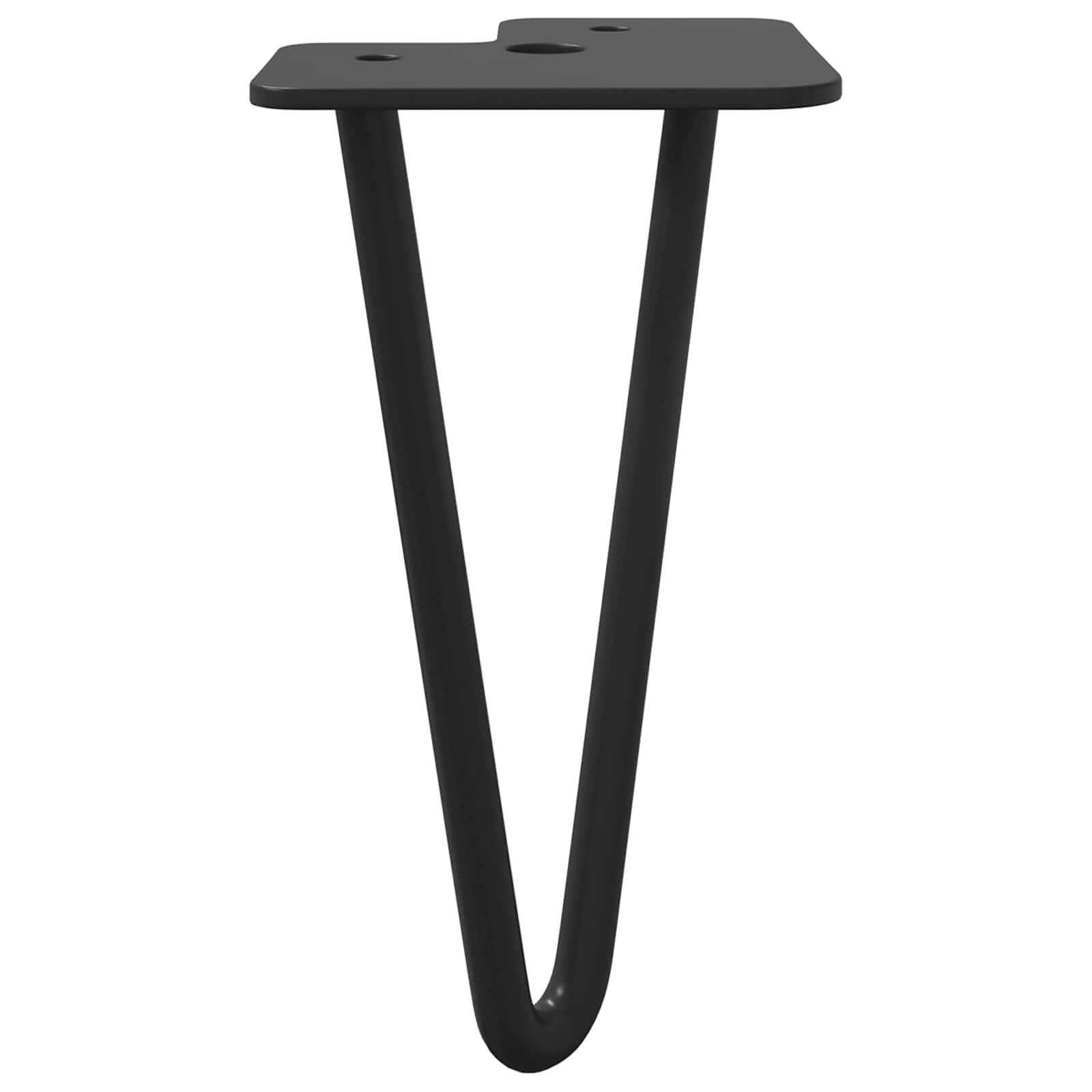 vidaXL Möbelbein 2 pcs Schwarz 54,1 x 54,1 x 100 mm Eisen