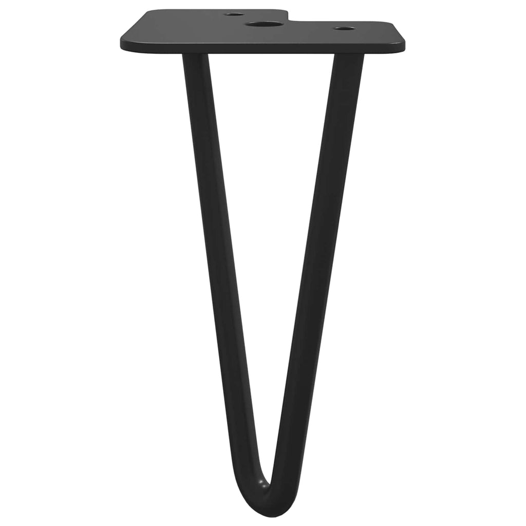 vidaXL Möbelbein 12 pcs Schwarz 54,1 x 54,1 x 100 mm Eisen