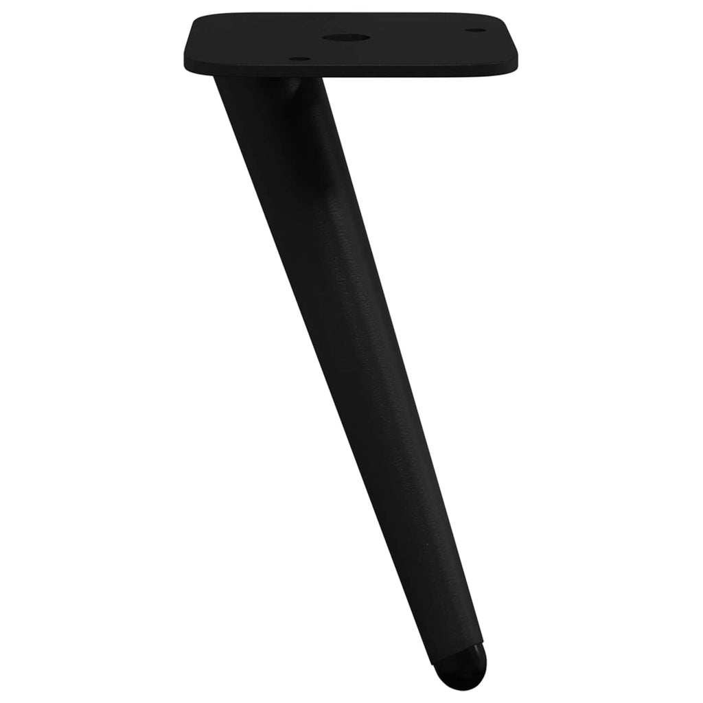 vidaXL Standfüße 2 pcs Schwarz 56 x 56 x 100 mm Eisen