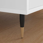 vidaXL Möbelbeine 2 pcs Schwarz und Gold Ø 40 x 98 mm Eisen