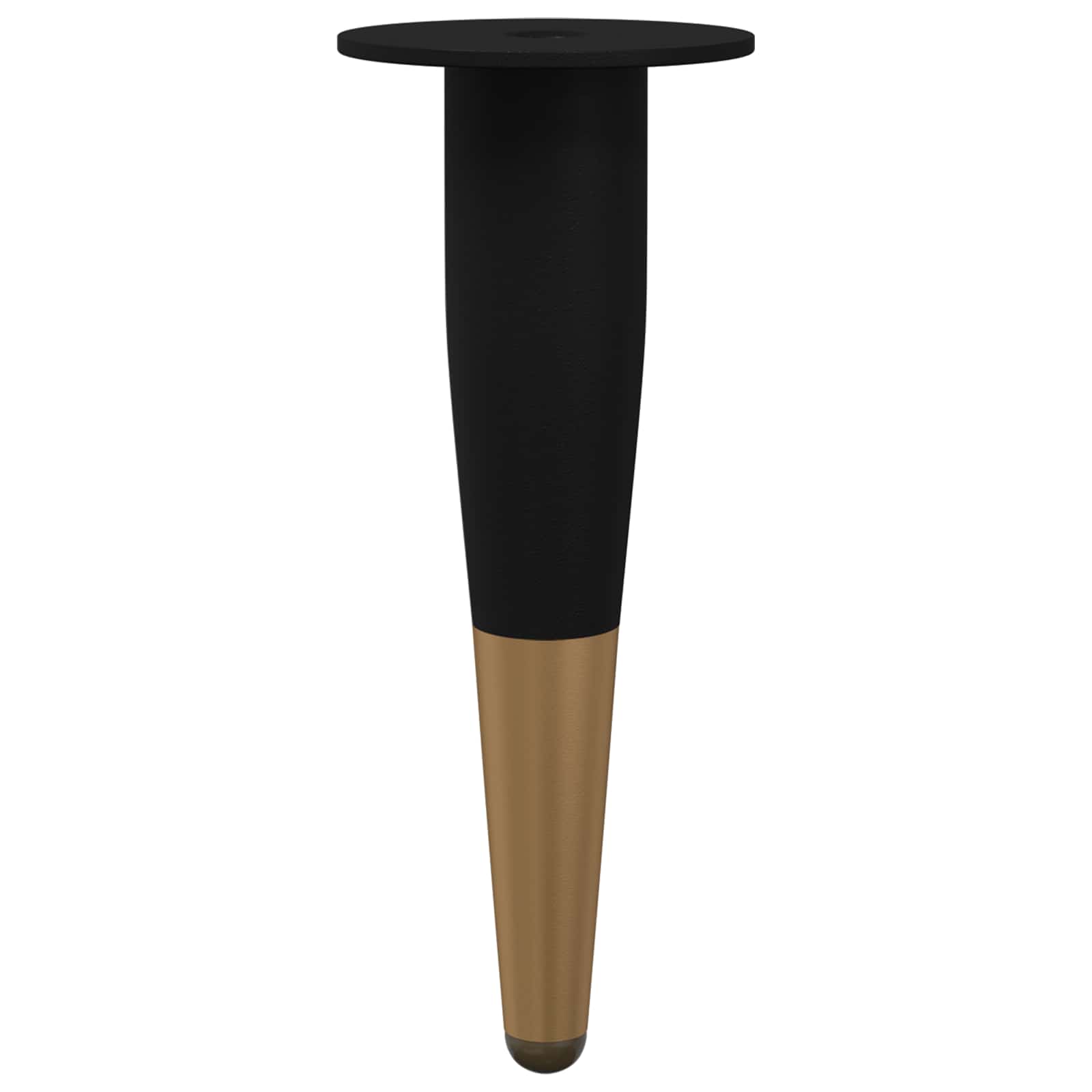 vidaXL Möbelbeine 2 pcs Schwarz und Gold Ø 40 x 98 mm Eisen