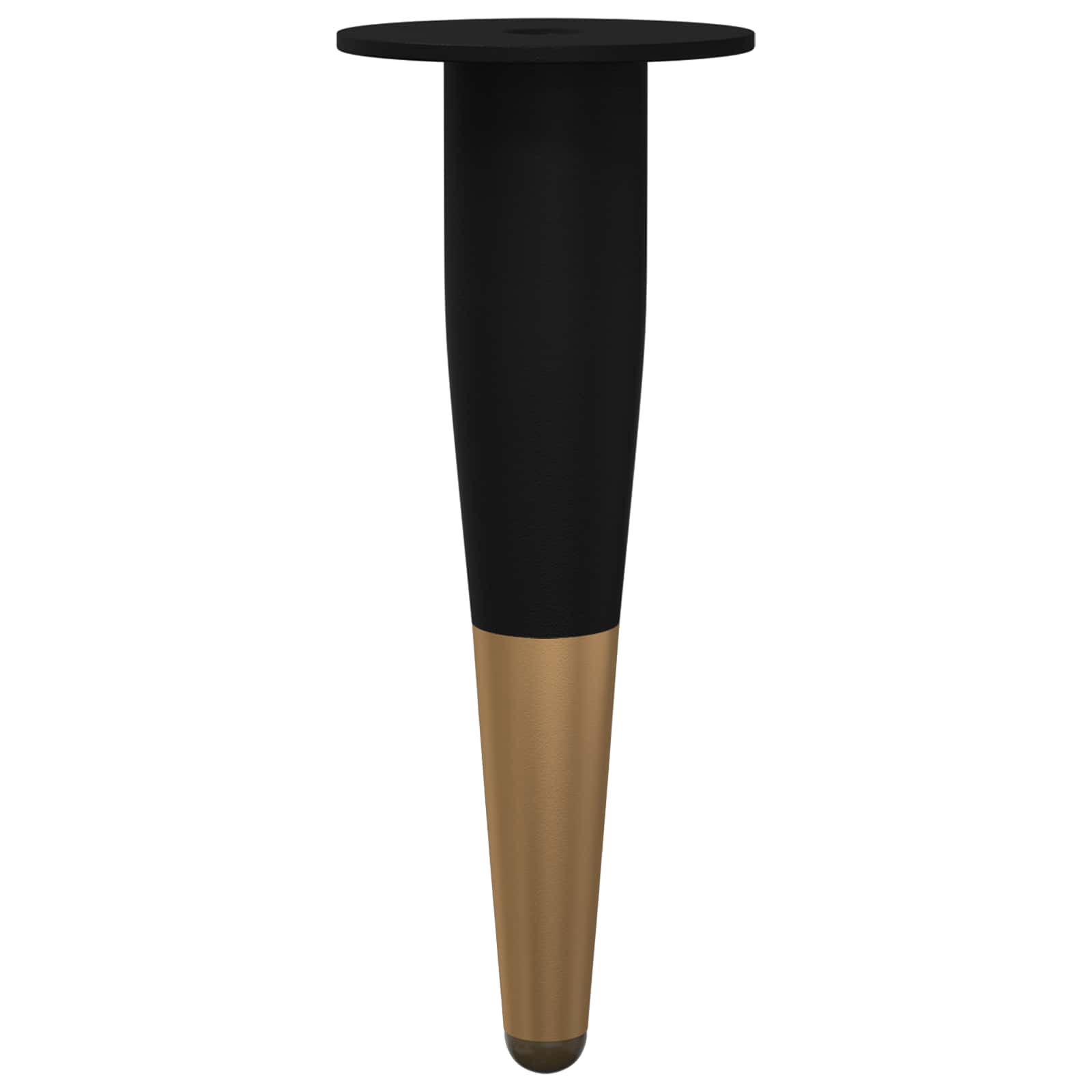 vidaXL Möbelbeine 2 pcs Schwarz und Gold Ø 40 x 98 mm Eisen