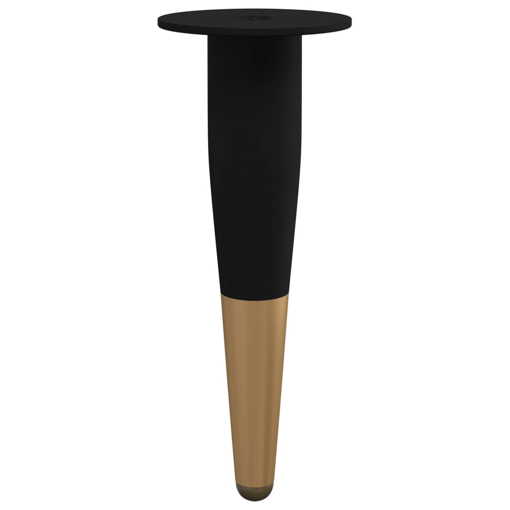 vidaXL Möbelbeine 2 pcs Schwarz und Gold Ø 40 x 98 mm Eisen