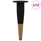vidaXL Möbelbeine 12 pcs Schwarz und Gold Ø 40 x 98 mm Eisen
