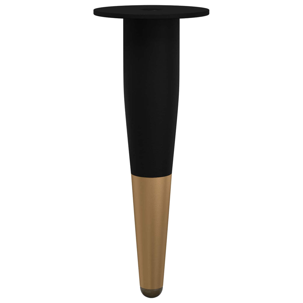 vidaXL Möbelbeine 12 pcs Schwarz und Gold Ø 40 x 98 mm Eisen