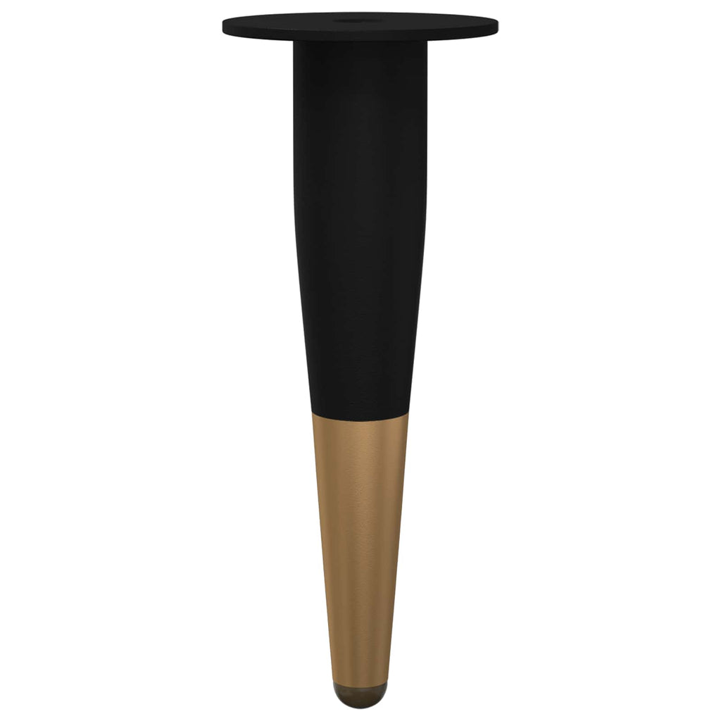vidaXL Möbelbeine 12 pcs Schwarz und Gold Ø 40 x 98 mm Eisen