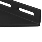 vidaXL Eckhalter 2 pcs Schwarz 138,5 x 50,5 x 16 mm Eisen