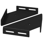 vidaXL Eckhalter 2 pcs Schwarz 138,5 x 50,5 x 16 mm Eisen