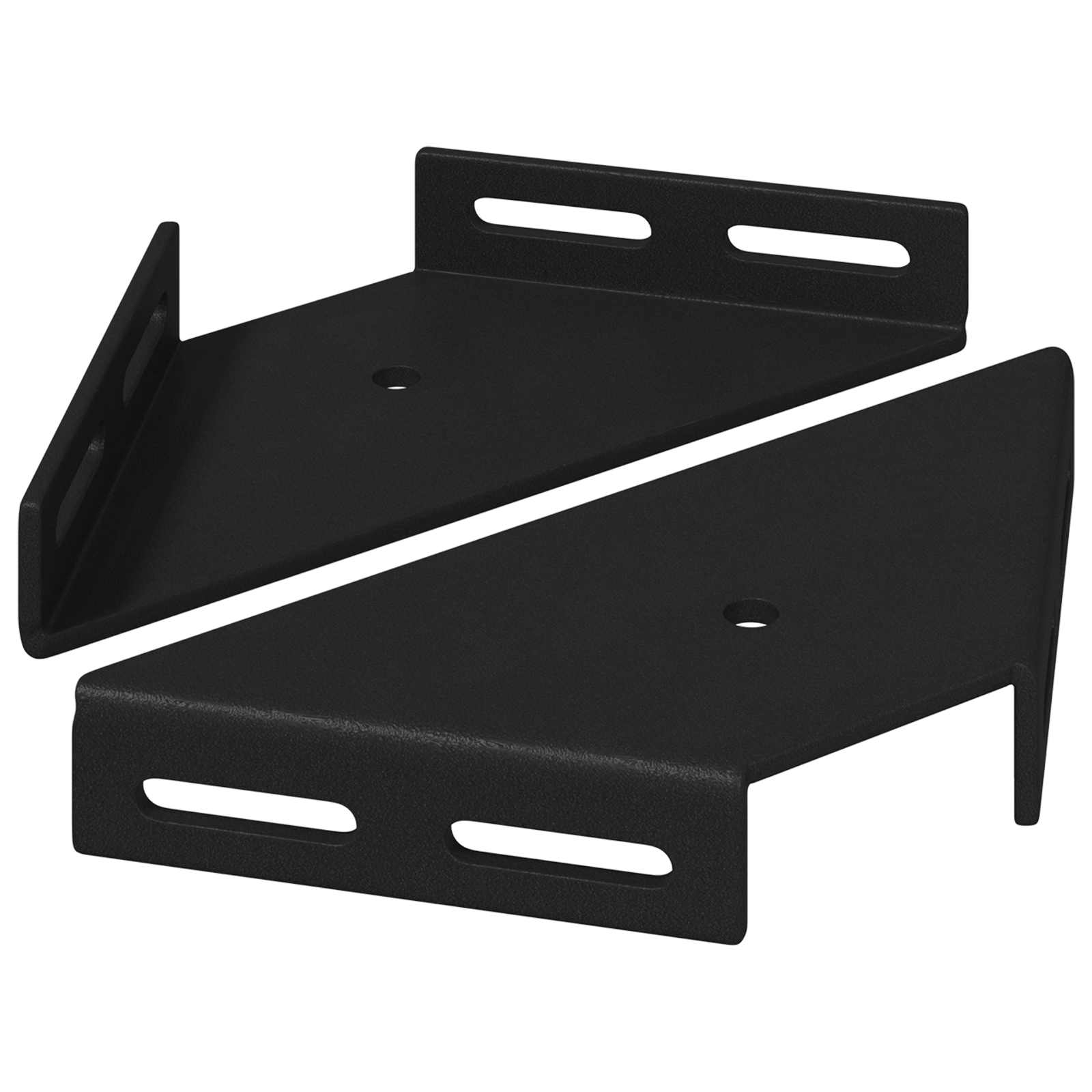 vidaXL Eckhalter 2 pcs Schwarz 138,5 x 50,5 x 16 mm Eisen