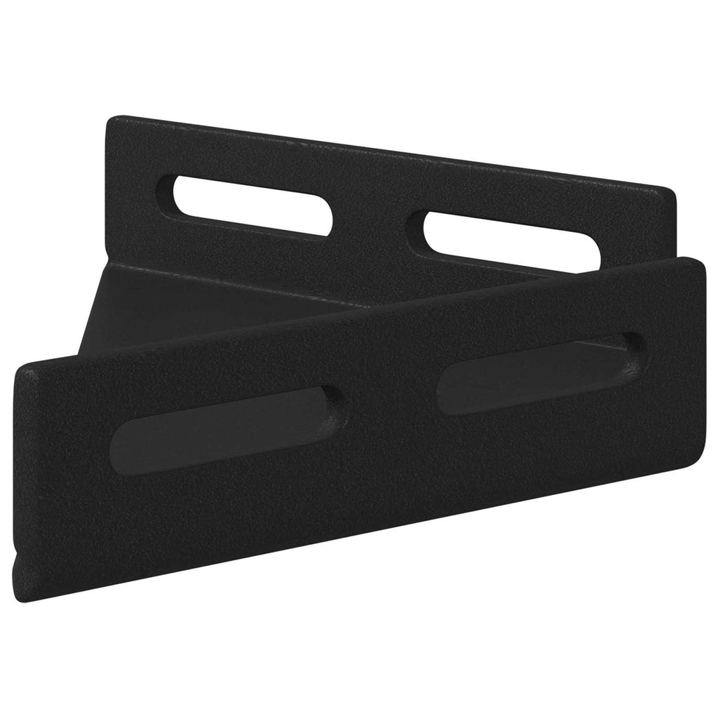 vidaXL Eckhalter 2 pcs Schwarz 138,5 x 50,5 x 16 mm Eisen
