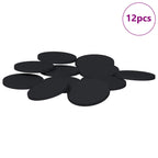 vidaXL Möbelgleiter 12 pcs Schwarz Ø 30 x 2 mm EVA