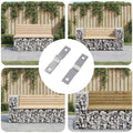 vidaXL Einschlagplatte 2 pcs Silber 50 x 10 x 1,2 mm Eisen